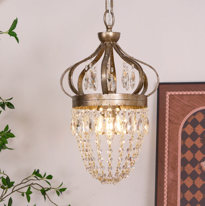 Crown Shaped Antique Style Ceiling Chandelier - Splendrix
