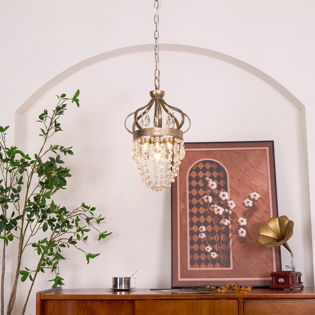Crown Shaped Antique Style Ceiling Chandelier - Splendrix