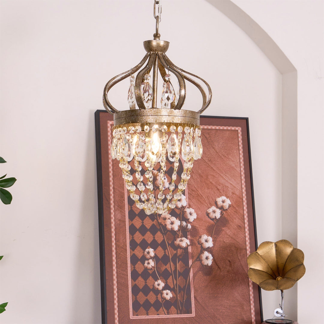 Crown Shaped Antique Style Ceiling Chandelier - Splendrix