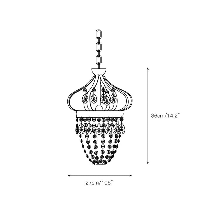 Crown Shaped Antique Style Ceiling Chandelier - Splendrix