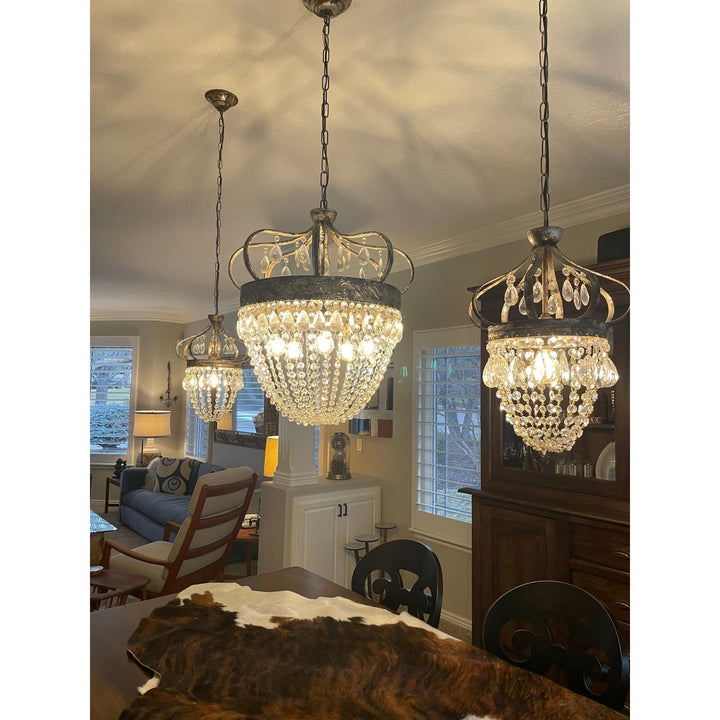 Crown Shaped Antique Style Ceiling Chandelier - Splendrix