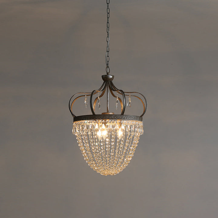 Crown Shaped Antique Style Ceiling Chandelier - Splendrix