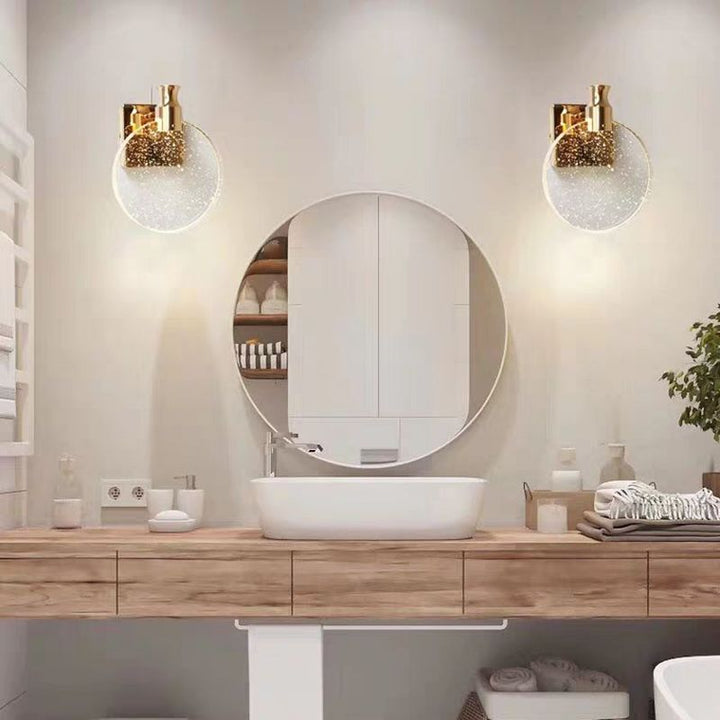 Luxury Round Crystal Wall Lamp – Celestia