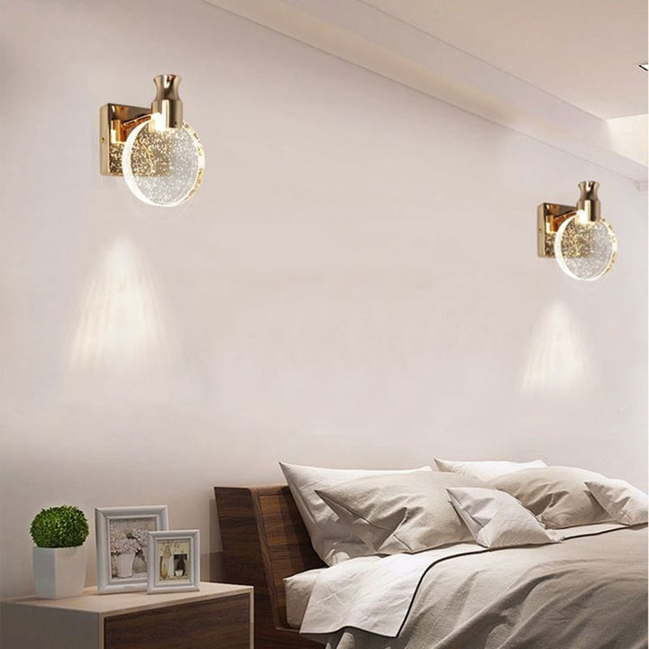 Luxury Round Crystal Wall Lamp – Celestia