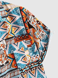Summer Women's Shirt with Ethnic Print and Chest Pocket – Nova