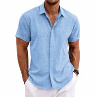 Linen Men's Shirt with Retro Look – Vintaro