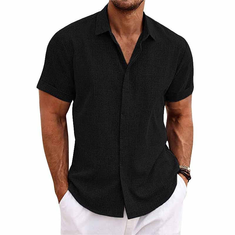 Linen Men's Shirt with Retro Look – Vintaro