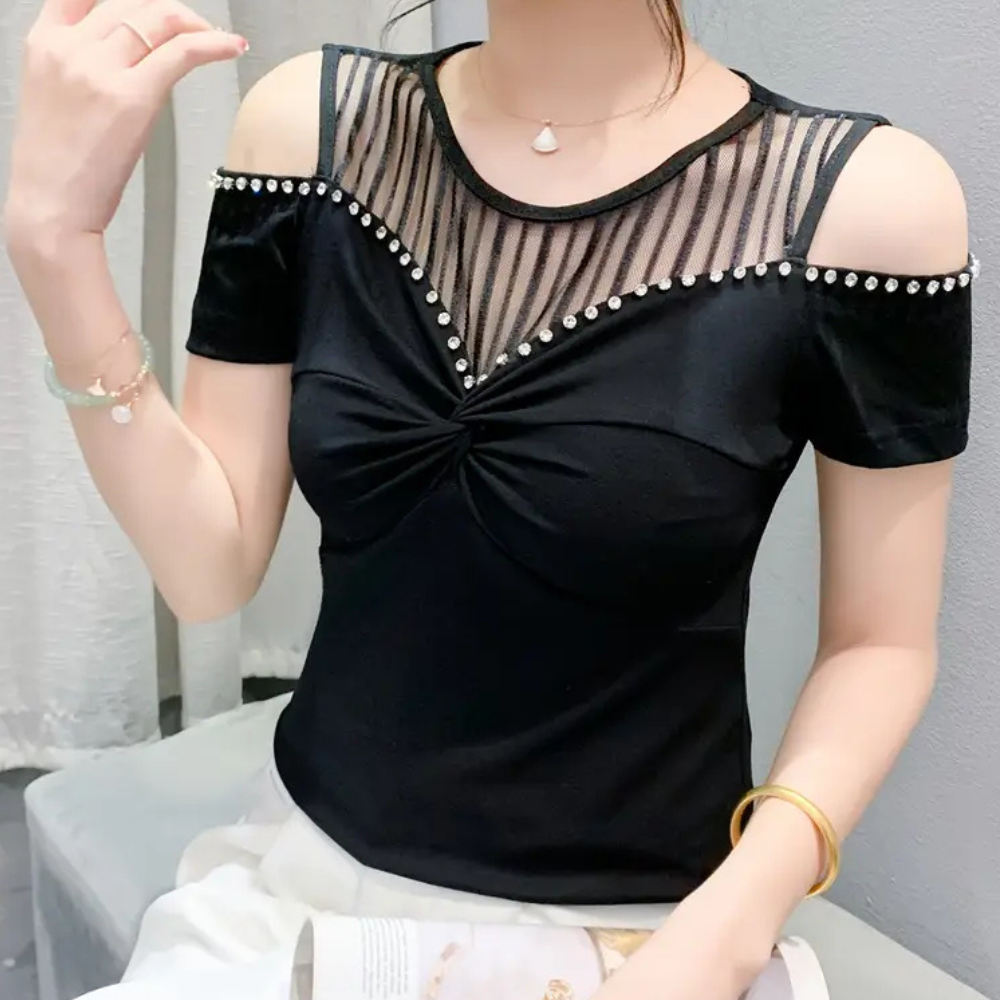 Trendy Cold-Shoulder Top for Women - Fenna