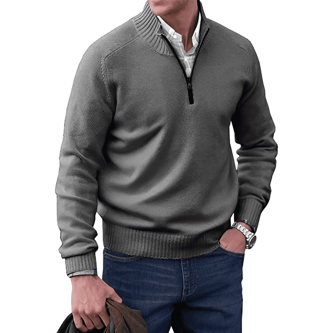 Sweter Sammy Jackson™ Dewitt Elegance | Komfort z kaszmiru z zamkiem błyskawicznym
