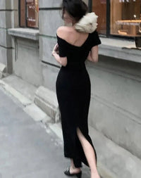 Trendy Bodycon Maxi Dress with Off-Shoulder – Valentina