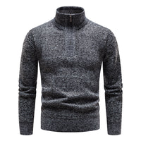 Knitted Men's Sweater with Half Zipper – Cedric