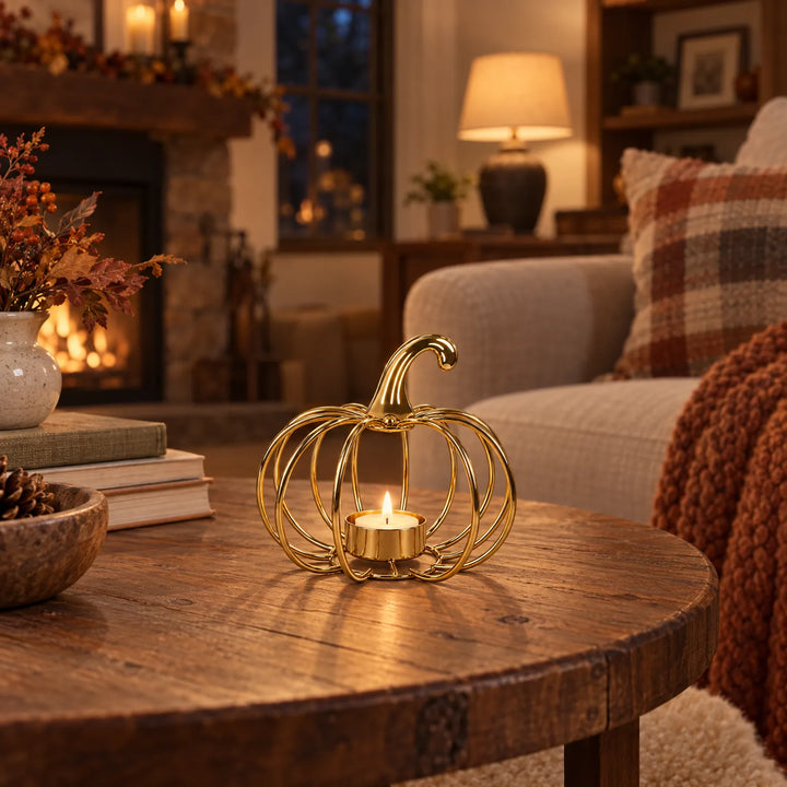 Decorative Seasonal Tea Light Holder - Pumpika