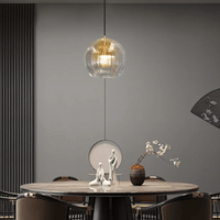 Nowoczesna lampa wisząca z aluminium i szkła - LumaLite
