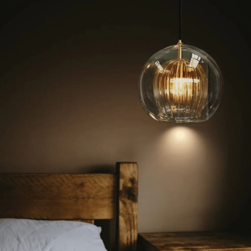 Nowoczesna lampa wisząca z aluminium i szkła - LumaLite