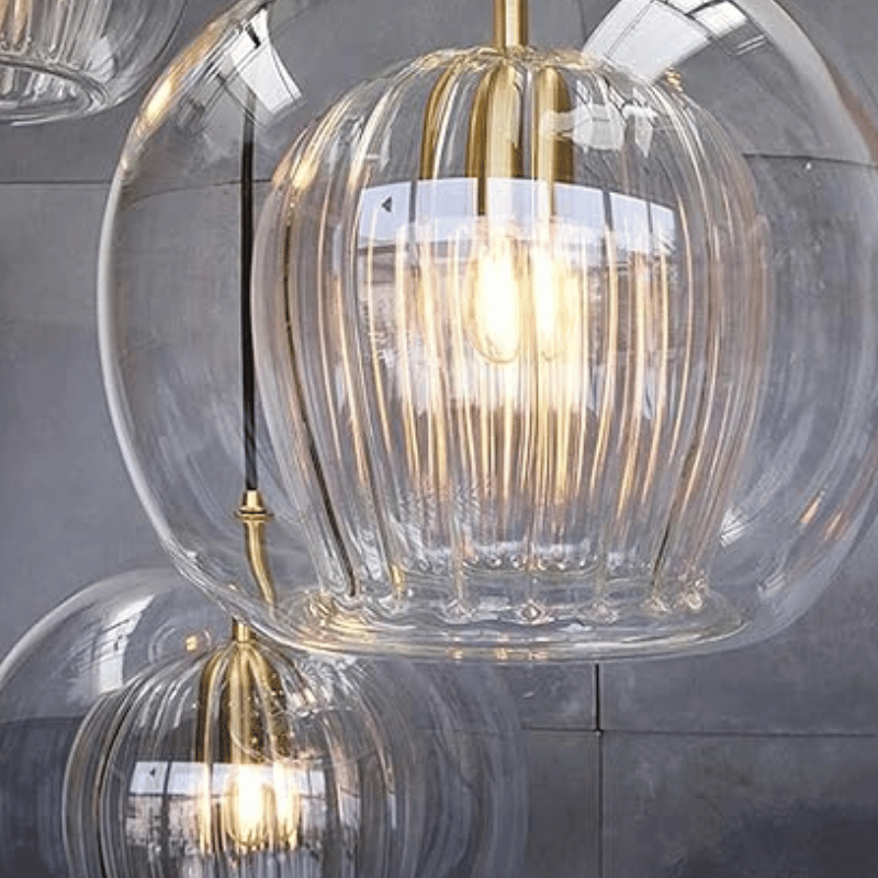 Nowoczesna lampa wisząca z aluminium i szkła - LumaLite
