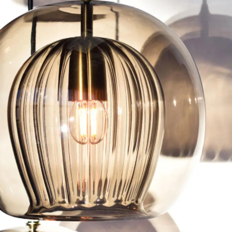 Nowoczesna lampa wisząca z aluminium i szkła - LumaLite