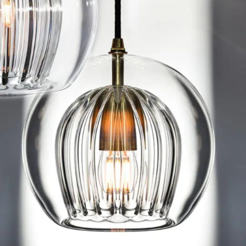Nowoczesna lampa wisząca z aluminium i szkła - LumaLite