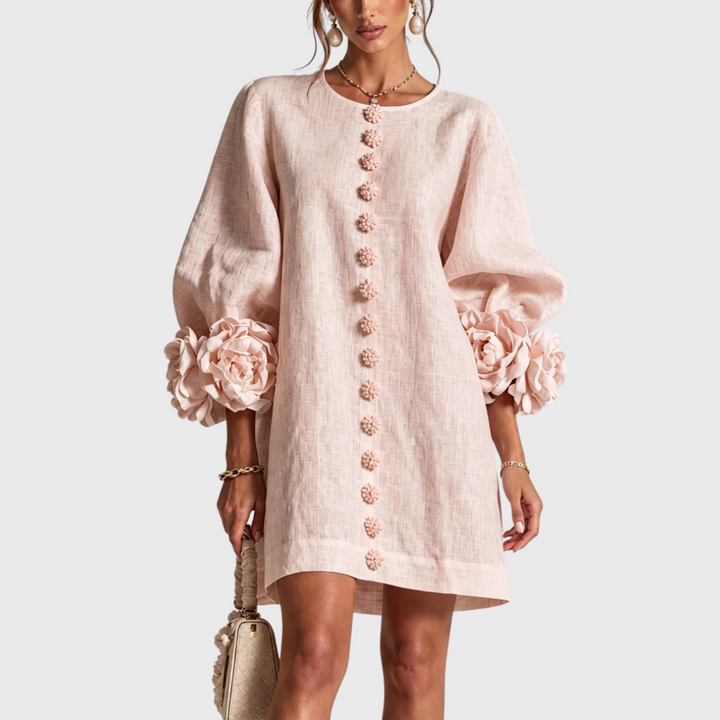 Elegant Mini Dress with Puff Sleeves 5