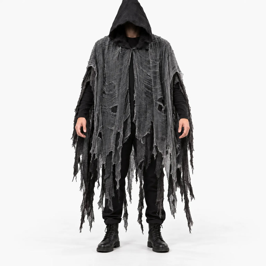 Distressed Hooded Cloak - Grimward