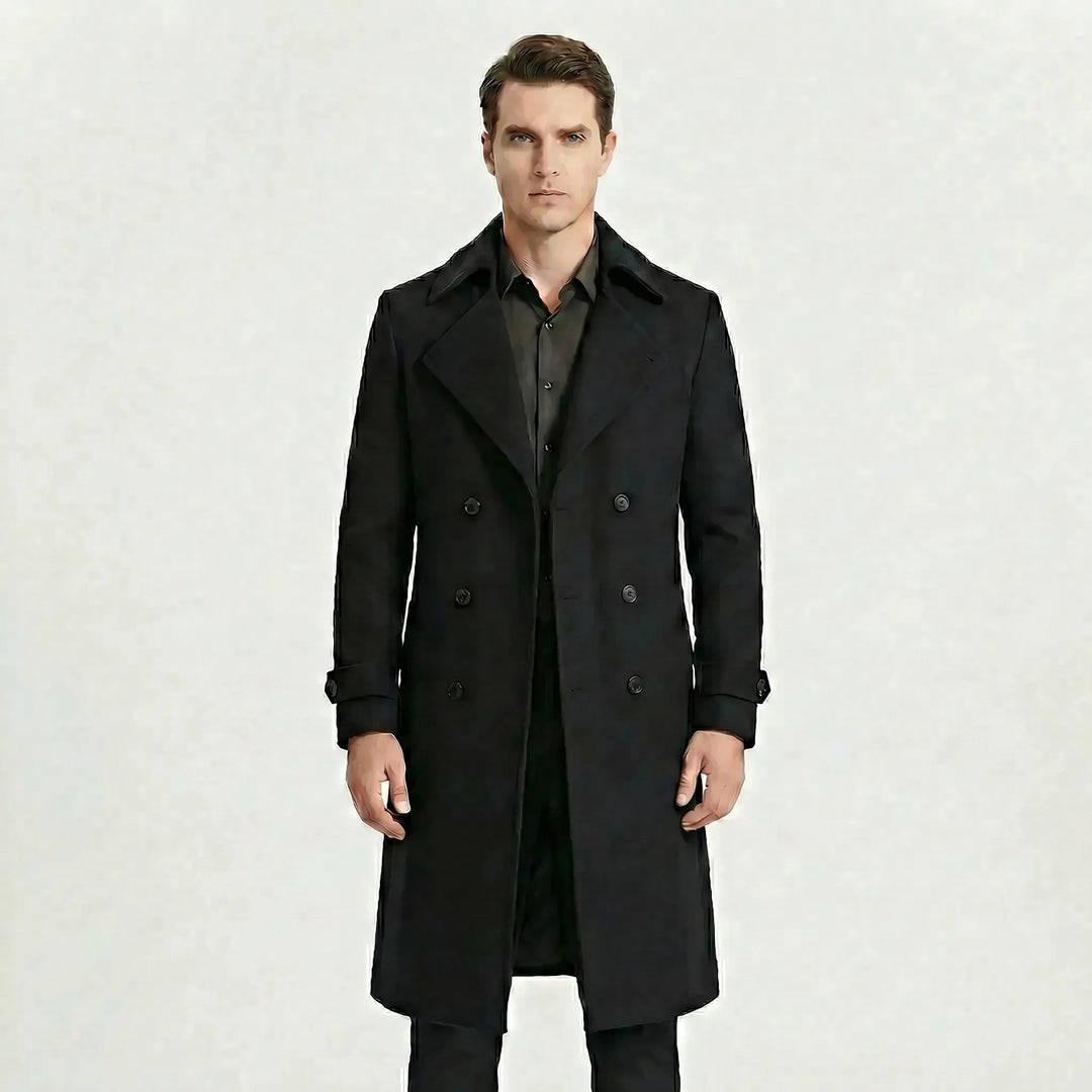 Doppelreihiger Langer Mantel - Henrick