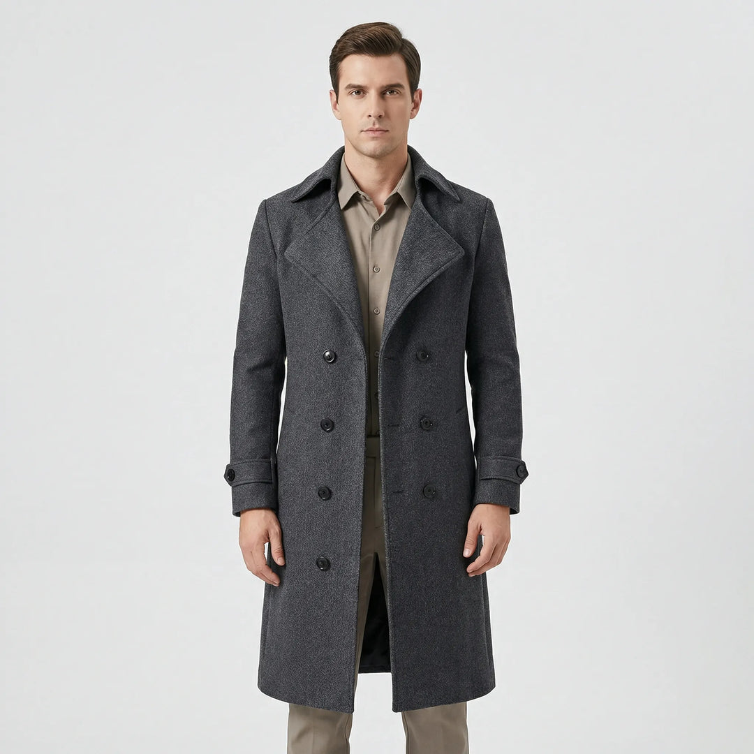 Doppelreihiger Langer Mantel - Henrick