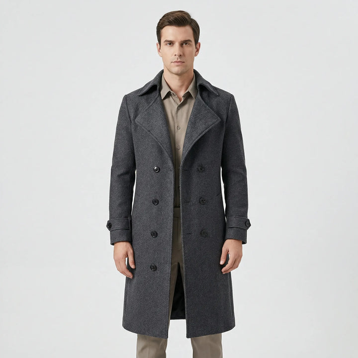 Doppelreihiger Langer Mantel - Henrick