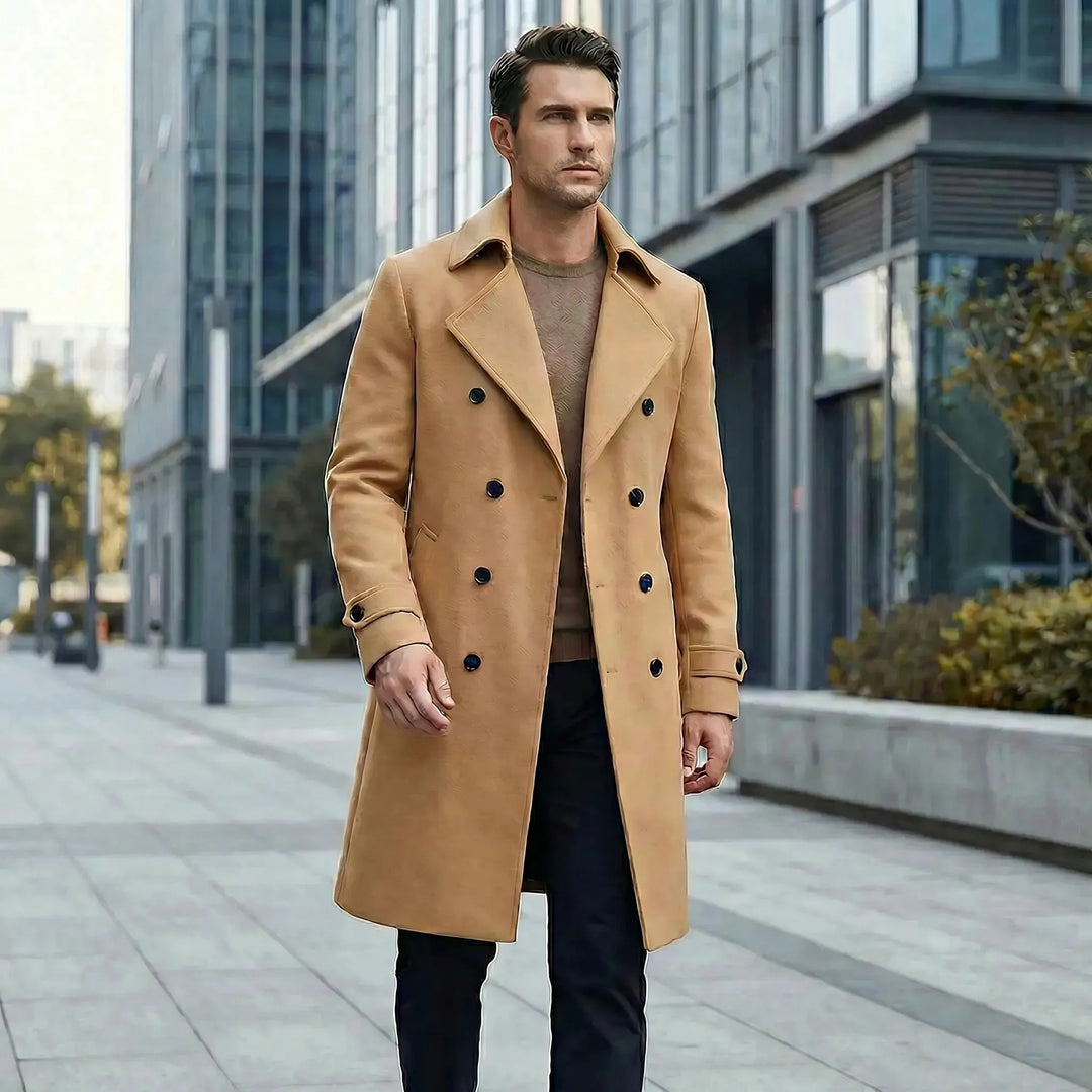 Doppelreihiger Langer Mantel - Henrick