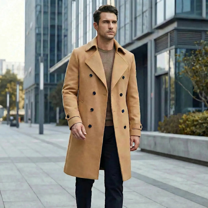 Doppelreihiger Langer Mantel - Henrick