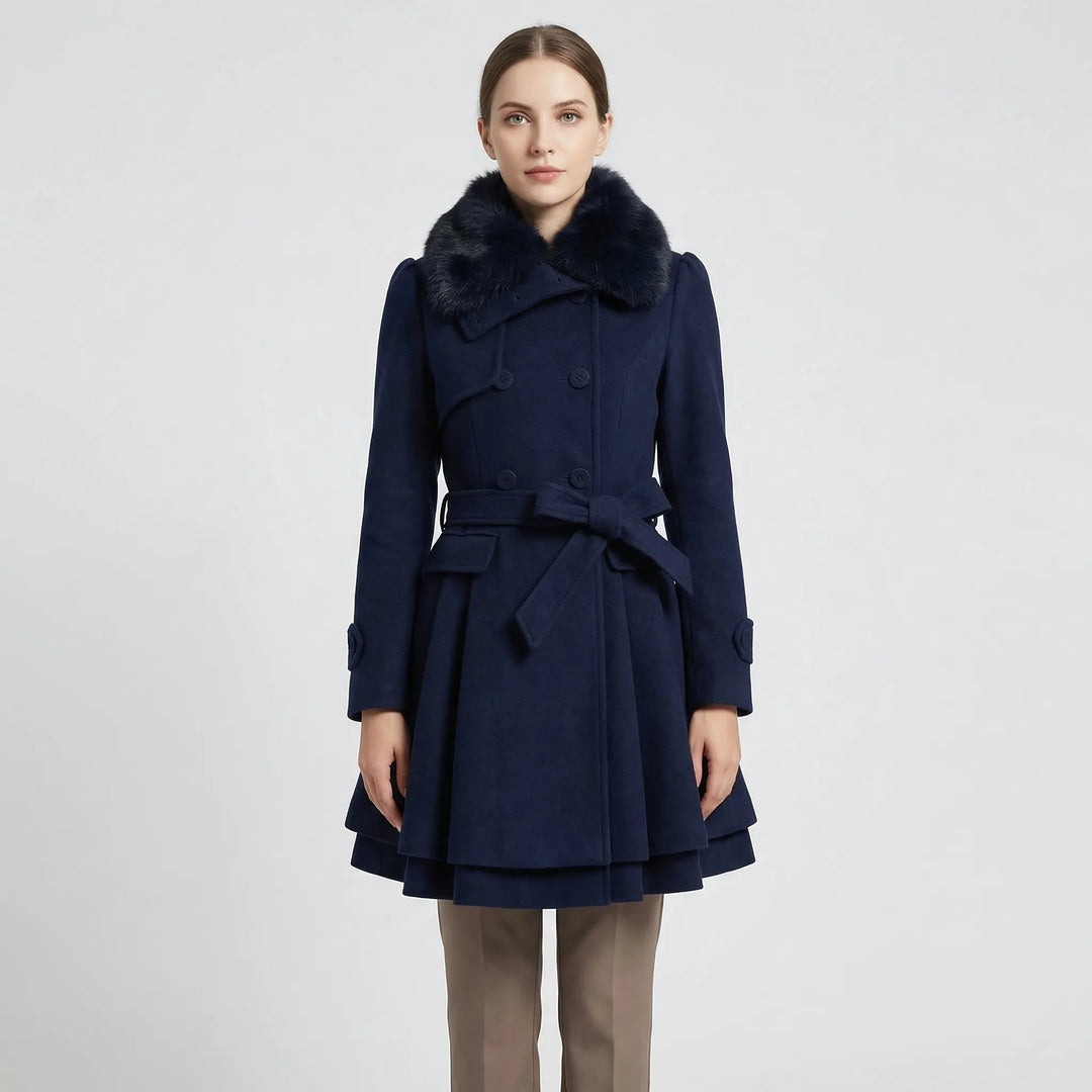 Double-Breasted Belted Winter Coat - Kristie
