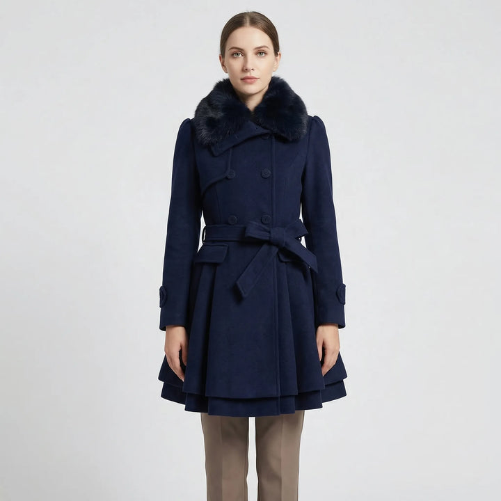 Double-Breasted Belted Winter Coat - Kristie