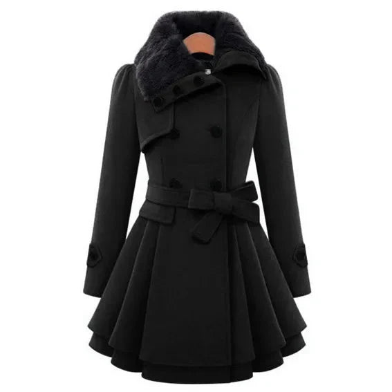 Double-Breasted Belted Winter Coat - Kristie