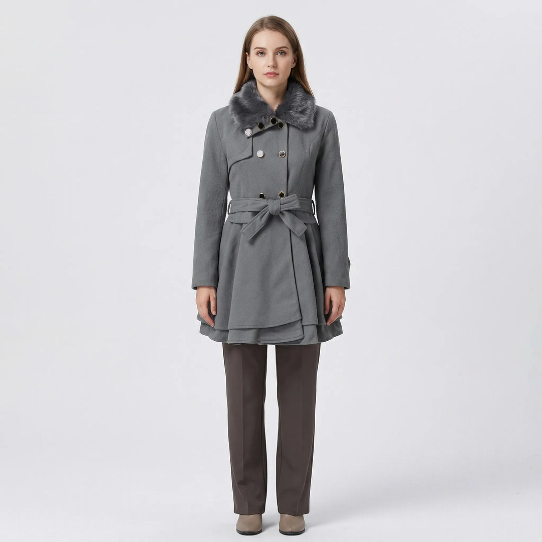 Double-Breasted Belted Winter Coat - Kristie