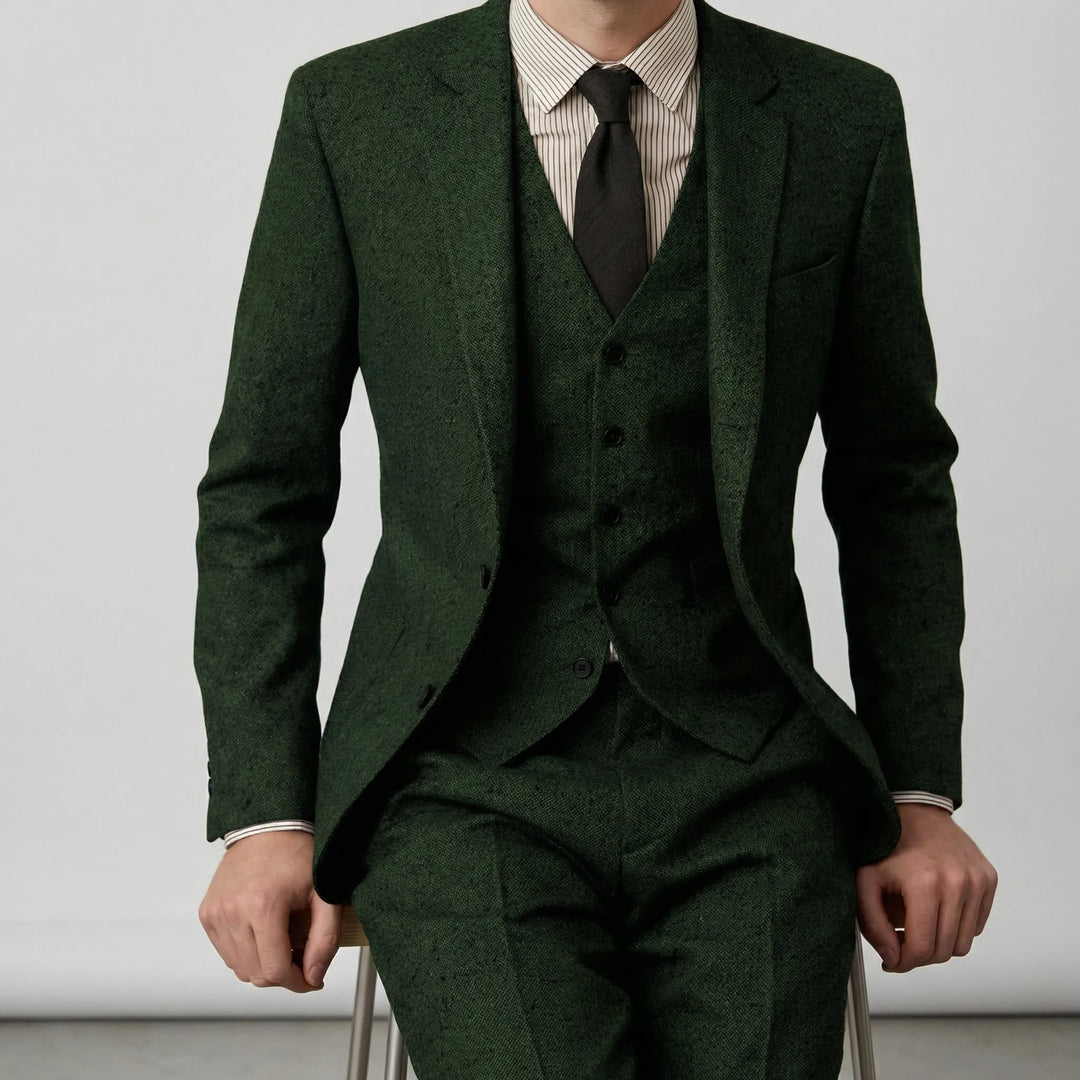 Dreiteiliger Slim-Fit-Anzug - Ansgar