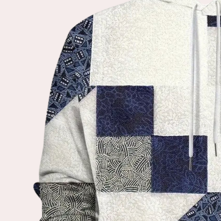 Trendy Checked Hoodie for Men - Cedric