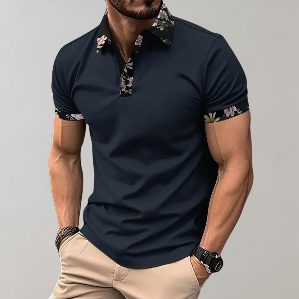 Men's Polo with Subtle Print - Noah