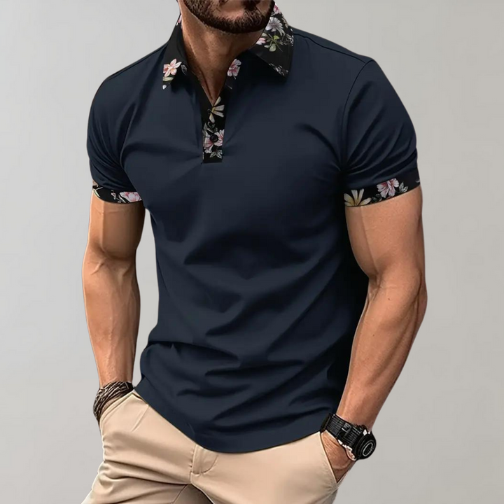 Men's Polo with Subtle Print - Noah