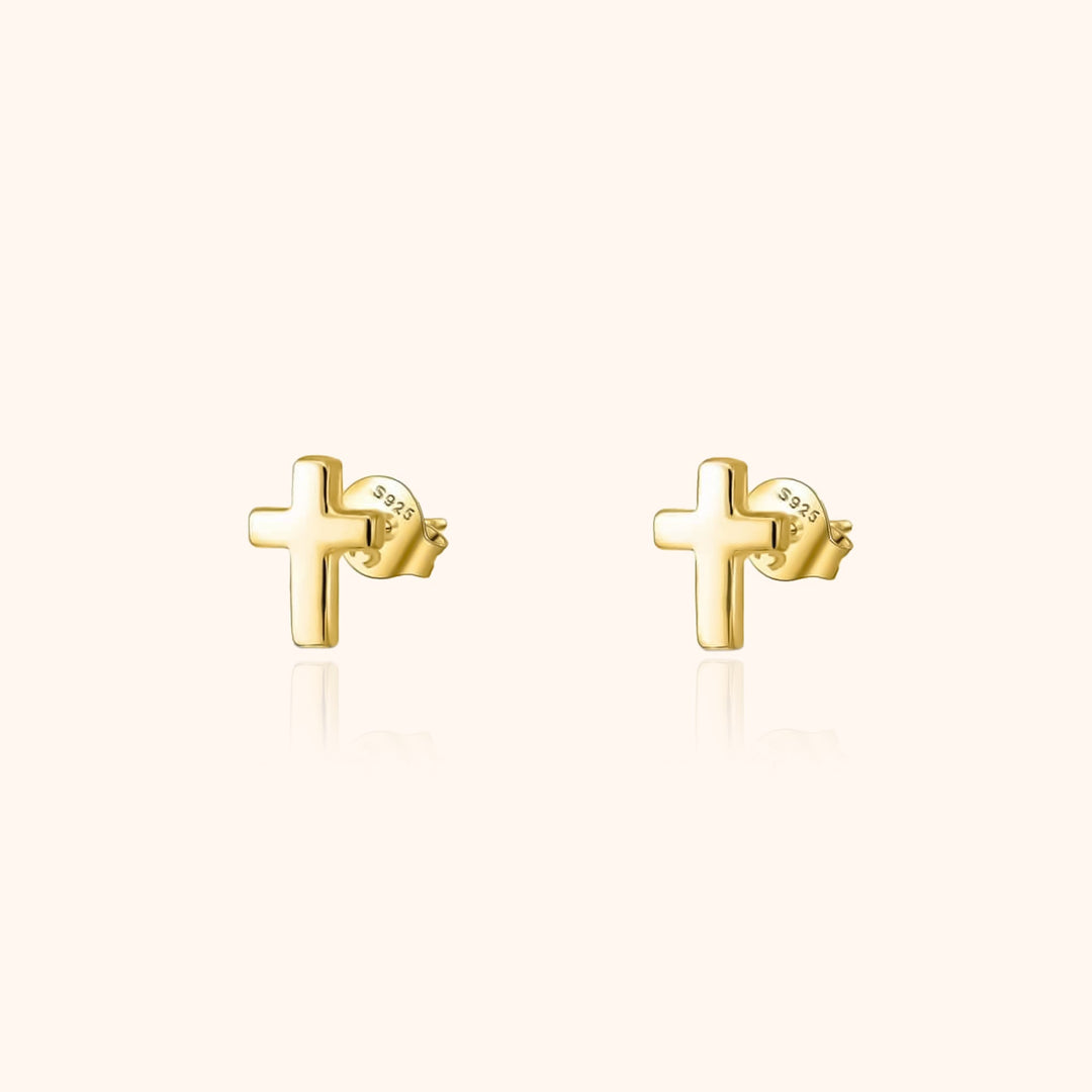 Subtle Cross Earrings - Lena