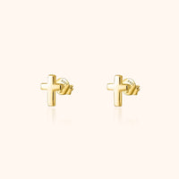 Subtle Cross Earrings - Lena