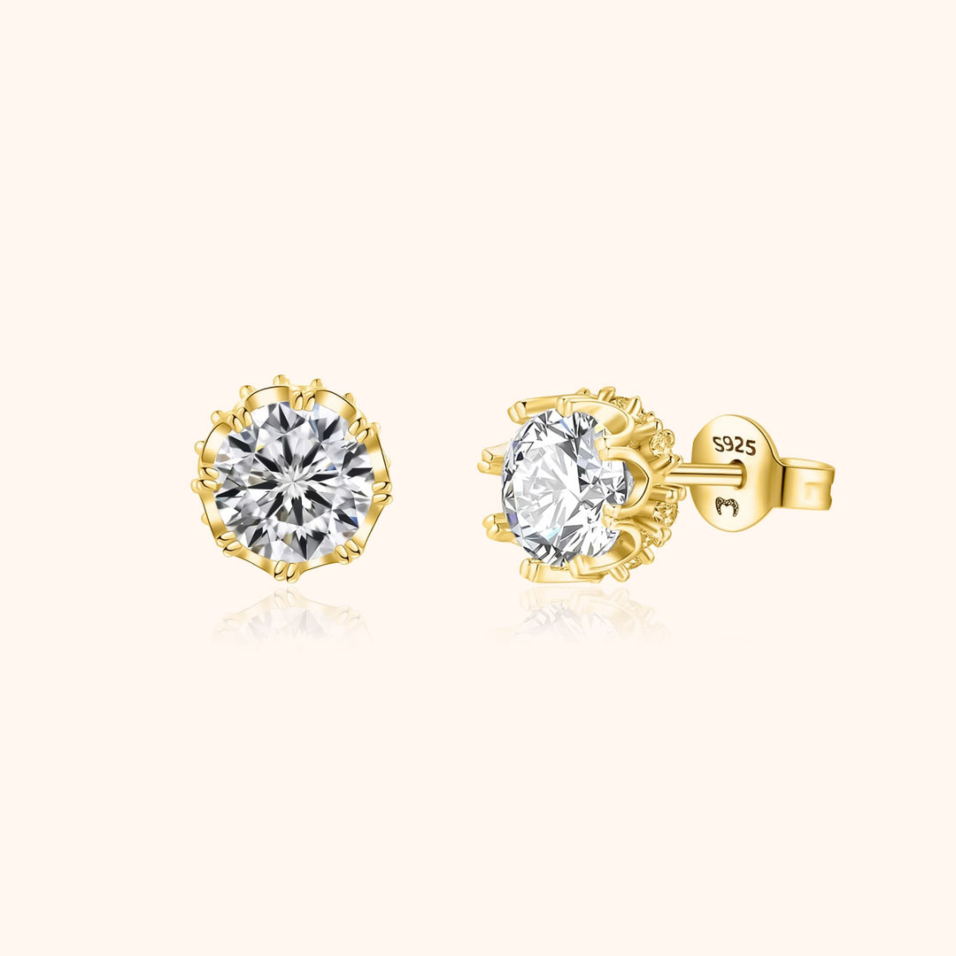 Stylish Crown Earrings - Elina
