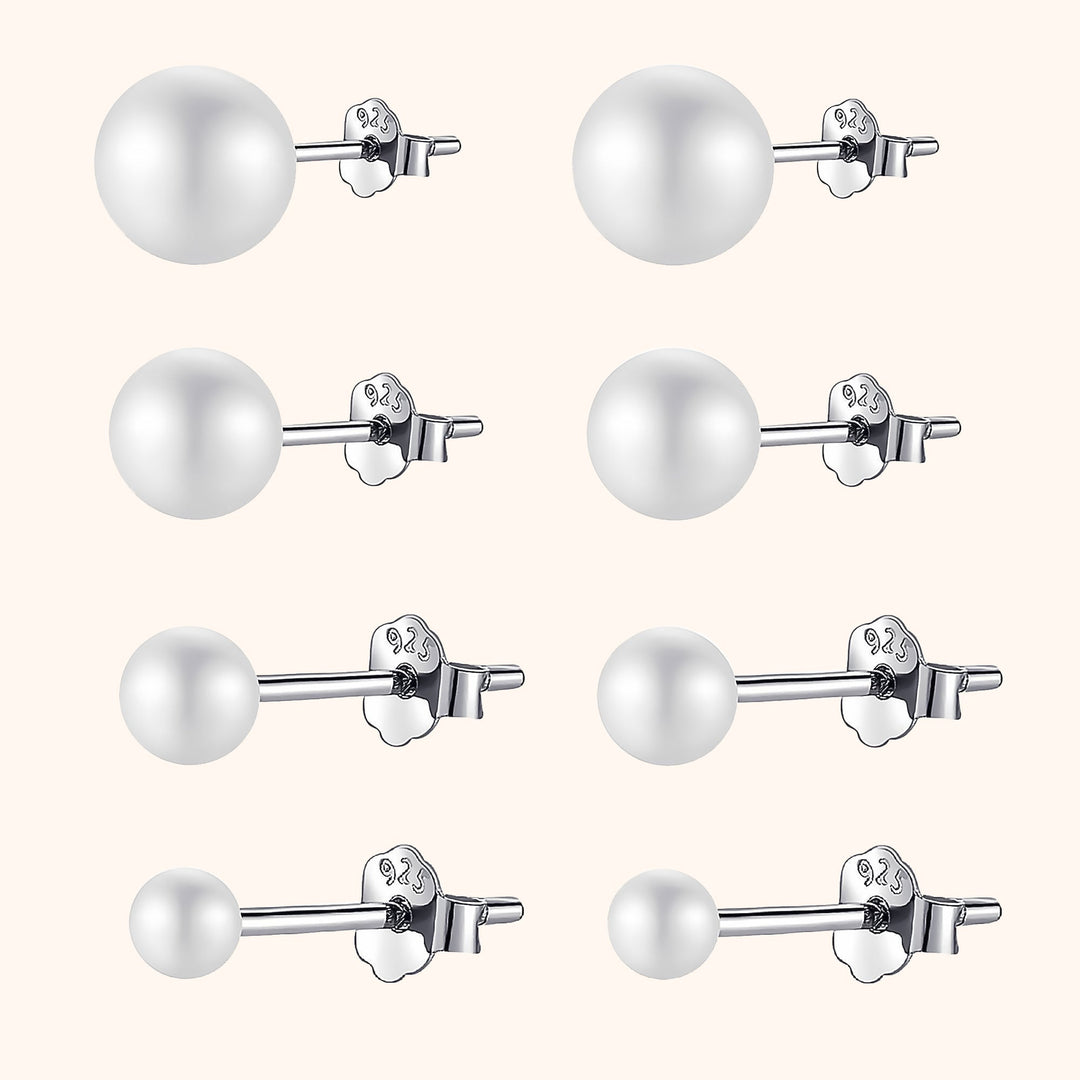 Stylish Pearl Stud Earrings - Celina