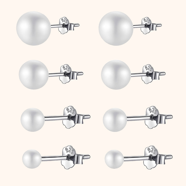 Stylish Pearl Stud Earrings - Celina