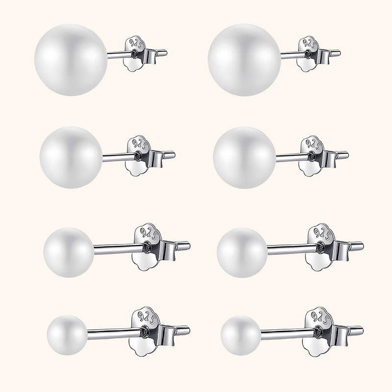 Stylish Pearl Stud Earrings - Celina