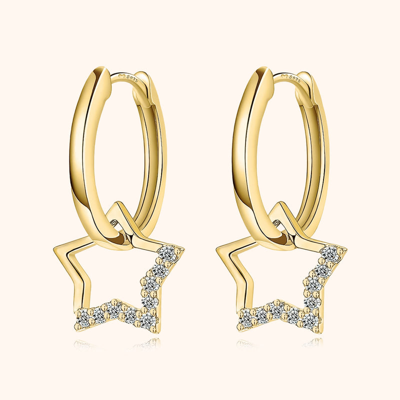 Earrings with Star Charms - Noëmi