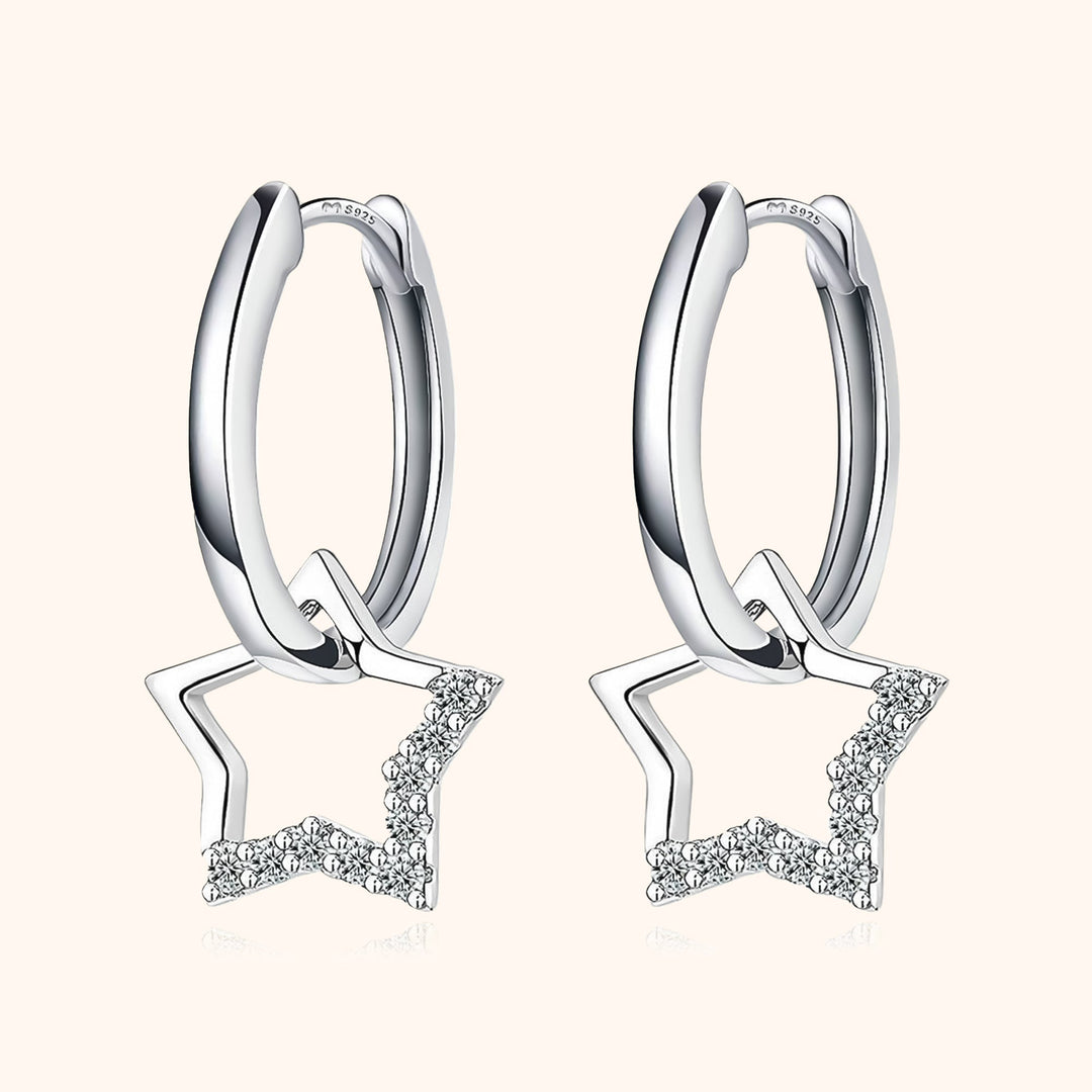 Earrings with Star Charms - Noëmi