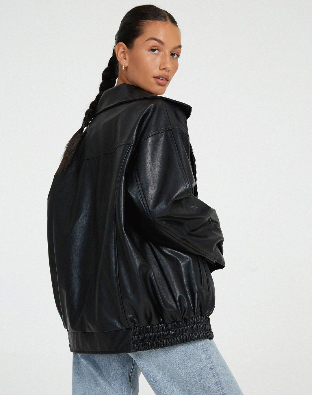Oversized Loose Leather Women's Jacket – Yara