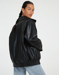 Oversized Loose Leather Women's Jacket – Yara