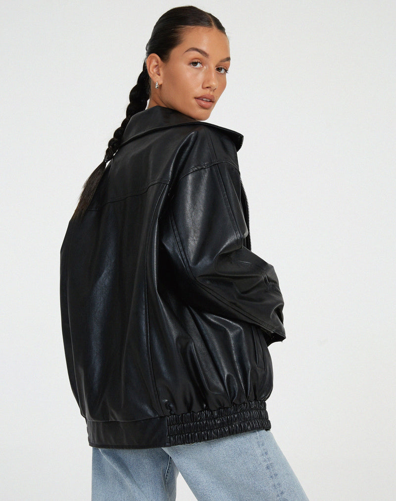 Oversized Loose Leather Women's Jacket – Yara