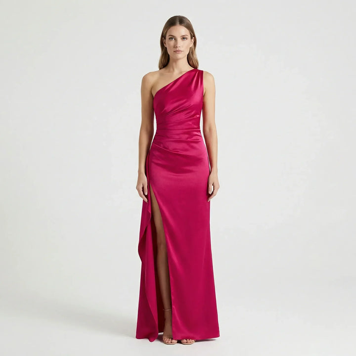 Einseitig Schulterfreies Maxikleid - Ayse