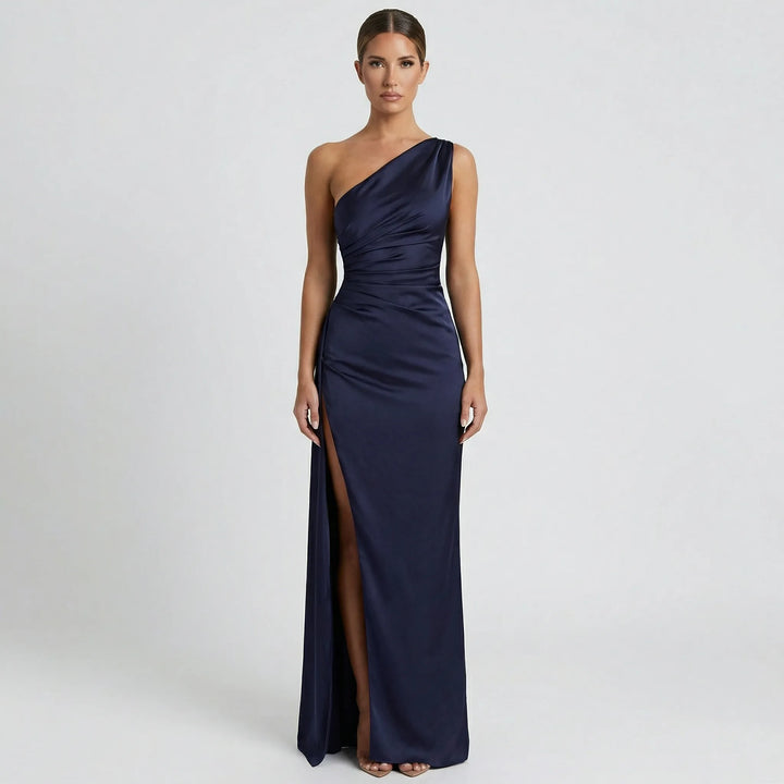 Einseitig Schulterfreies Maxikleid - Ayse
