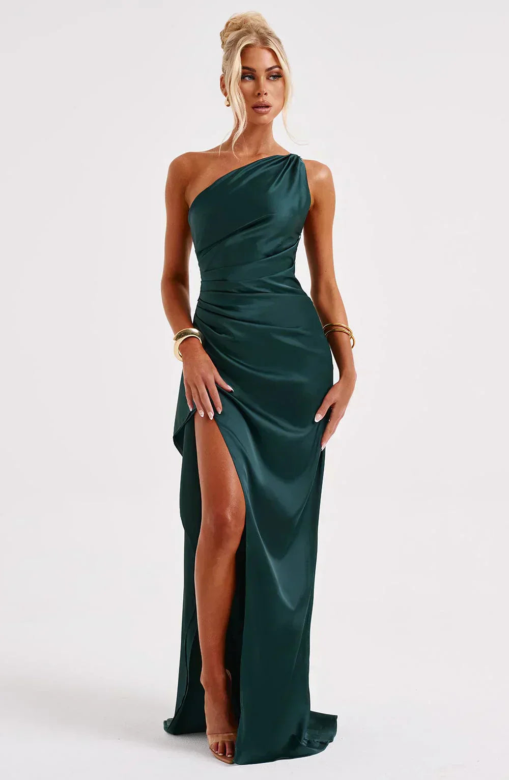 Einseitig Schulterfreies Maxikleid - Ayse